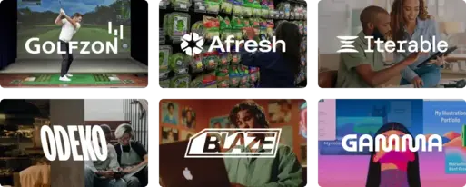 Boldr clients: Golfzon, Afresh, Iterable, Odeko, Blaze and Gamma