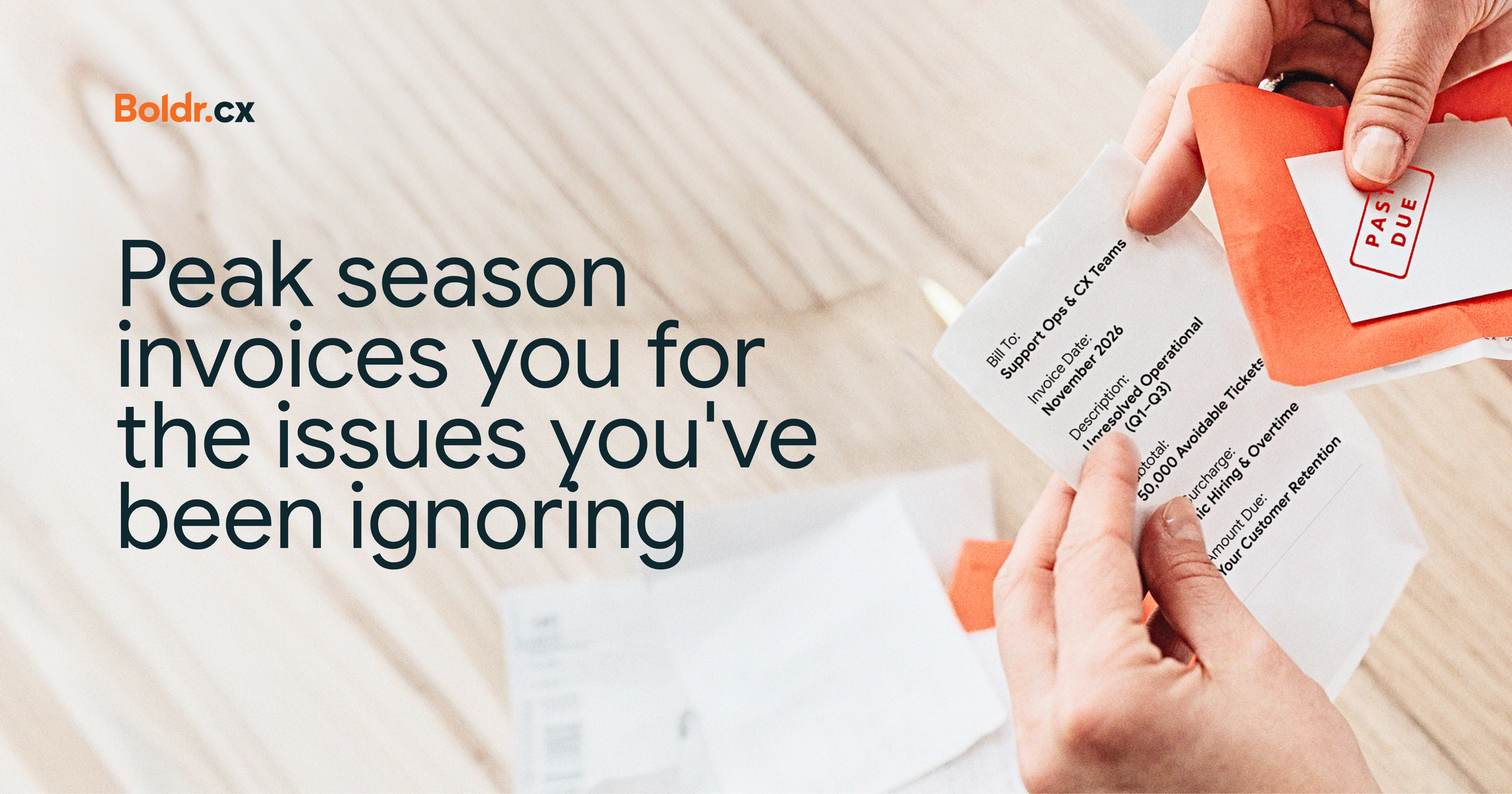 Peak season operational debt