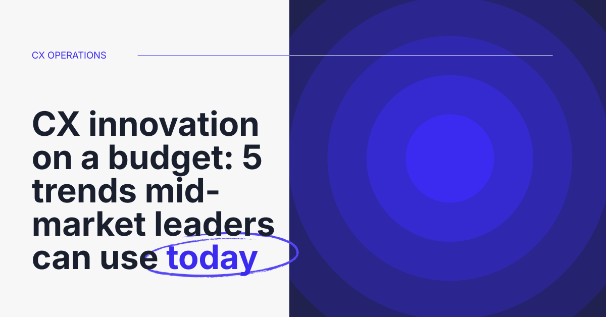 CX innovation on a budget