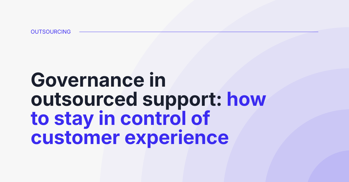 Governance in outsourced support